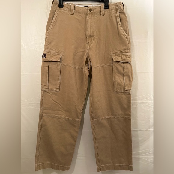 Abercrombie & Fitch Other - Abercrombie & Fitch Vintage Corduroy Cargo Pants Y2K Wide Leg Size 32 R